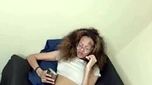 jada slim teases live in panties showing off her curvy legs and small waist