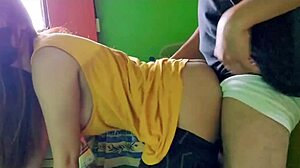 i sneak into kitchen and fuck my chubby sister-in-law till almost creampie inside