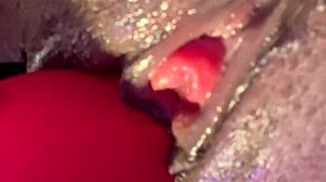 close up ebony pussy wet orgasm squirt