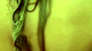 Wife's Big Tits Drip Cum After Shower Blowjob on Hubby's Monster Cock Titty Fuck