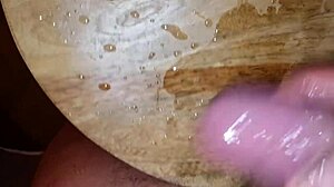 holy fuck solo double cumshot hard cock squirts twice orgasm interrupted!