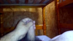 slow teasing strokes build to explosive bed jerkoff