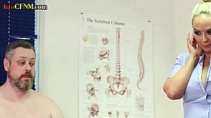 hey nurses, watch us jerk this small cock guy in cfnm fun