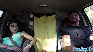 Tiny Tattooed Hitchhiker Pays for Ride by Riding Cock Cowgirl Style