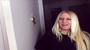 a blonde riley evans showers hard craving cougar cock deep inside