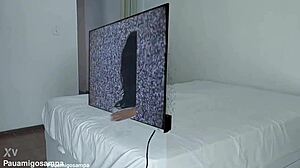 halloween samara cosplay turns into skinny latina taking two black cocks