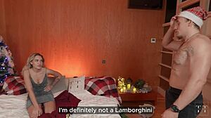 This Christmas Santa Delivers Beautiful Horny Blonde With Juicy Tits And Wet Pussy For Hardcore Fuck