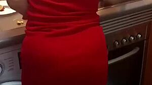 I eat my mother-in-law's pussy for breakfast in kitchen