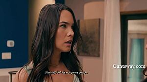 strip if you wanna be maid of honor, cute blonde bride rips brunette maids clothes for cunt licking scissoring squirting