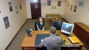 Principal, ever dreamed of seducing this busty housewife at work?