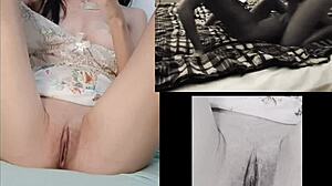 she masturbates watching hot lesbian action get so turned on