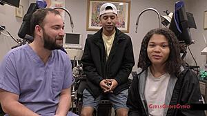 Michelle Anderson Nurse Latex Gloves Humiliates Patient with Dildo Vibrator Orgasms