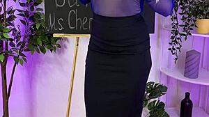 curvy mature teacher plugs fat ass in sheer nylons