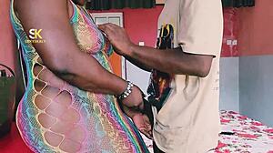 Janbari Pounds Estatic Pussy Bent Over Bed in Crazy Doggystyle Frenzy