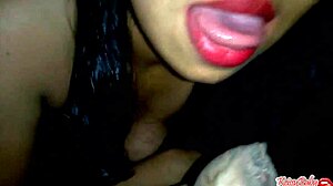 whoa my girl's first blowjob ever and damn she's a oral goddess already