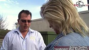 ugly german housewife picked up on street for raw outdoor cock ring sex