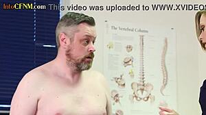 hey nurses, watch us jerk this small cock guy in cfnm fun