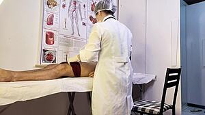 Nurse Exam Makes Patient's Cock Erupt Wildly