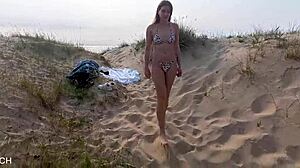 i suck off my best friend at the beach gagging on his cock till sloppy CUMSHOT on face