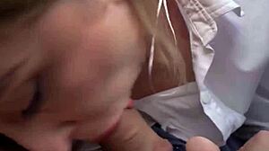 Mia Brown Deepthroats Fat Cock During Driving Lesson