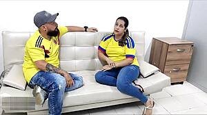 Independence day taboo: fucking cuñada ends with hot cum on nalgas