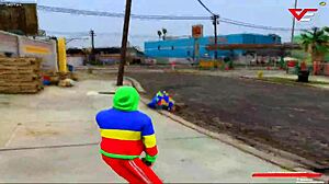 act and mira gozada make academy players rip clothes for doggy oral action