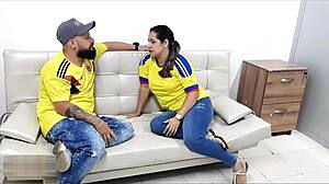 Independence day taboo: fucking cuñada ends with hot cum on nalgas