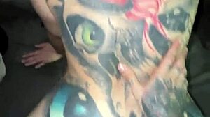 Croatian split tongue girl gags deepthroat sloppy then cum on face