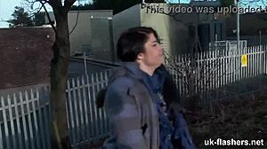 god i'm so pissed flashing my shaved pussy on london streets