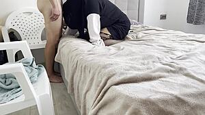 Fresh From Shower, Stepmom Lures Steps on for Secret Pussy Pounding