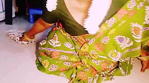 want this indian maid's big tits bouncing in saree during dirty bedroom fuck talk?