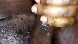 You ever stroked a massive black cock till it explodes cum all over like this?