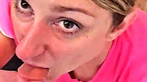 Oh wow, watch this cute couple's homemade deepthroat action!