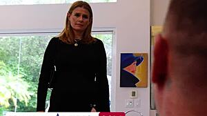 Reya Lovenlight Fucks Husband's Boss Big Ass Deepthroat Cum