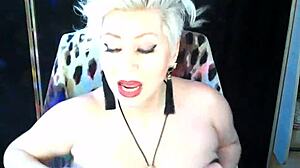 adorable blonde milf webcam slut moans screams orgasms with toys shaved pussy