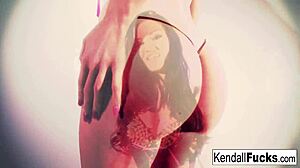 kendall karson teases her sexy pussy tits in brunette solo fetish