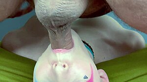 who can handle this extreme deepthroat gagging choke on huge cock cumshot