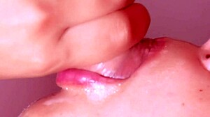 A curious Japanese stepmom sneaks a peek at her son's secret porn stash up close blowjob cumshot