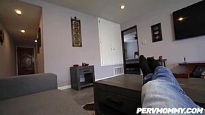 What if stepmom Krissy Lynn seduces stepson in sensual hardcore fuck with big tits ass cumshot POV