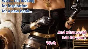 duchess in leather corset skirt boots pounds brunette ass