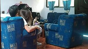 Spying Stepsis Fucked By Boyfriend!