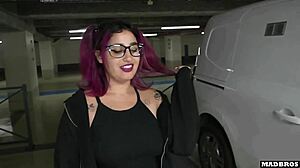 Chilean slut's fat ass pounded rough anal in public lot