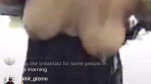 Black African Girl's Massive Tits and Nipples Tempt Every Horny Viewer