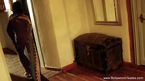 Indian brunette teases in forbidden erotic nude dance ritual fun