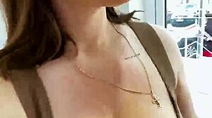 Webcam slut fingers shaved pussy while shaking huge tits