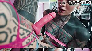 whip that goth lesbian strap-on fuckin skinny pierced nipples squirting orgasm!