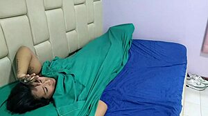 stepsis catches me stroking then rides my cock licking our wet pussies