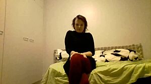 sexy cam girl rips clothes strips teases big tits masturbates