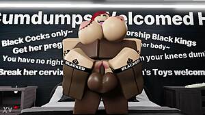 Railing Thick Redhead Bitch's Big Ass with Monster Black Cock Hard