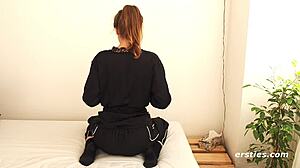 i watch luca fingering her petite natural tits body to orgasm in bright sunlight close up